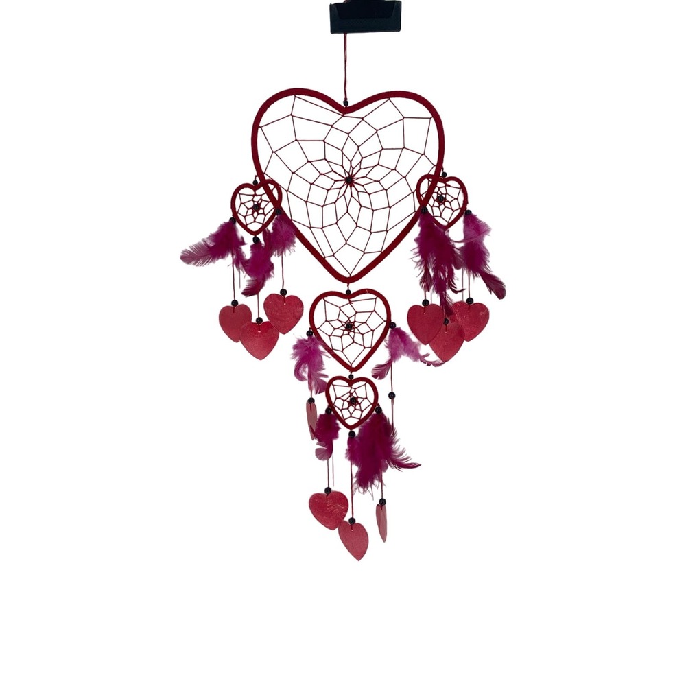 Red‎ and Pink Heart Dream Catcher